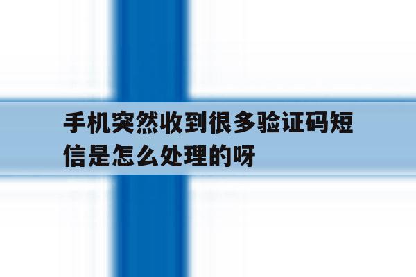 手机突然收到很多验证码短信是怎么处理的呀的简单介绍 手机突然收到很多验证码短信是怎么处理的呀的简单介绍