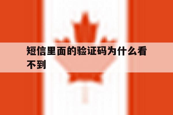 短信里面的验证码为什么看不到 短信里面的验证码为什么看不到