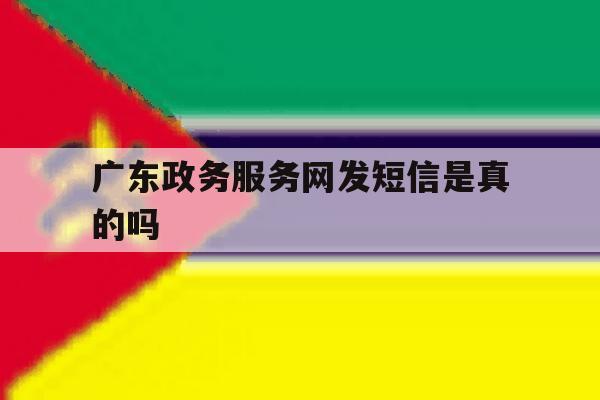 广东政务服务网发短信是真的吗 广东政务服务网发短信是真的吗