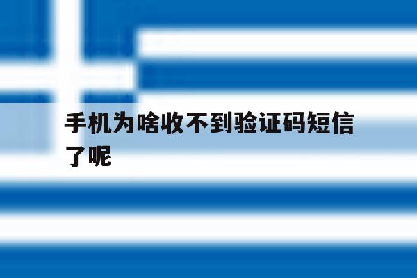 手机为啥收不到验证码短信了呢 手机为啥收不到验证码短信了呢