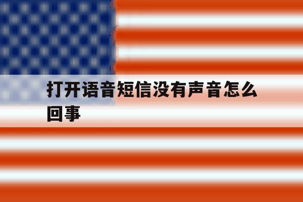 打开语音短信没有声音怎么回事 打开语音短信没有声音怎么回事