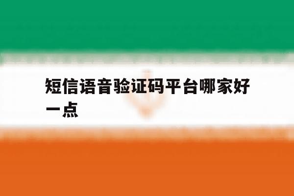 短信语音验证码平台哪家好一点 短信语音验证码平台哪家好一点