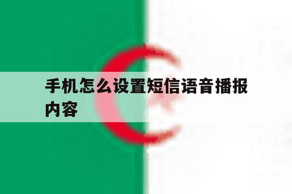 手机怎么设置短信语音播报内容 手机怎么设置短信语音播报内容