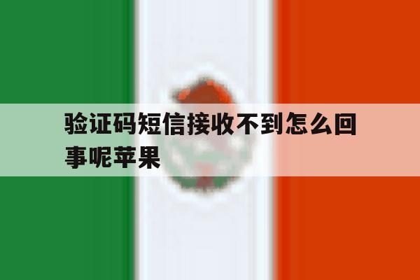 验证码短信接收不到怎么回事呢苹果 验证码短信接收不到怎么回事呢苹果