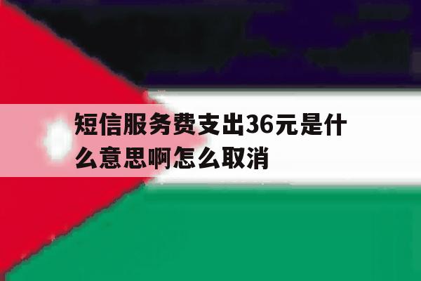 短信服务费支出36元是什么意思啊怎么取消 短信服务费支出36元是什么意思啊怎么取消
