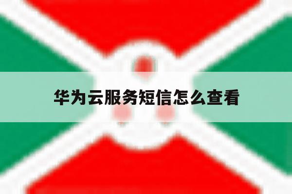 华为云服务短信怎么查看 华为云服务短信怎么查看