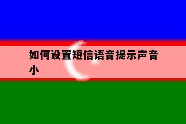 如何设置短信语音提示声音小 如何设置短信语音提示声音小
