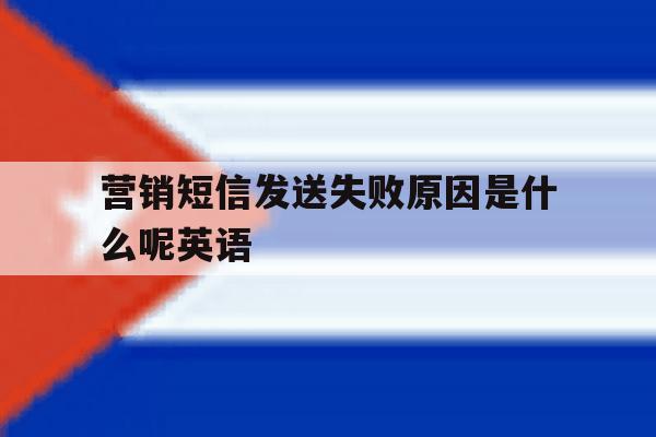 营销短信发送失败原因是什么呢英语 营销短信发送失败原因是什么呢英语