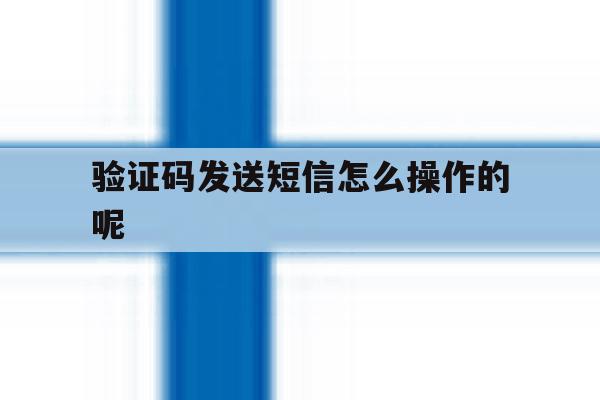 验证码发送短信怎么操作的呢 验证码发送短信怎么操作的呢