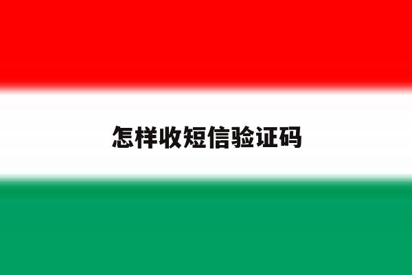 怎样收短信验证码 怎样收短信验证码