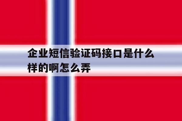 企业短信验证码接口是什么样的啊怎么弄 企业短信验证码接口是什么样的啊怎么弄