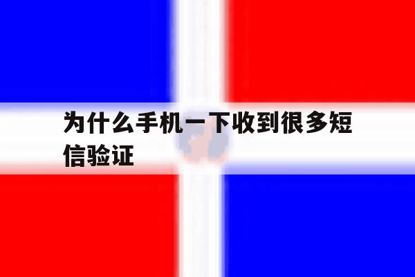 为什么手机一下收到很多短信验证 为什么手机一下收到很多短信验证