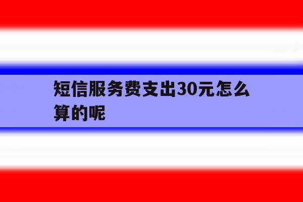 关于短信服务费支出30元怎么算的呢的信息 关于短信服务费支出30元怎么算的呢的信息