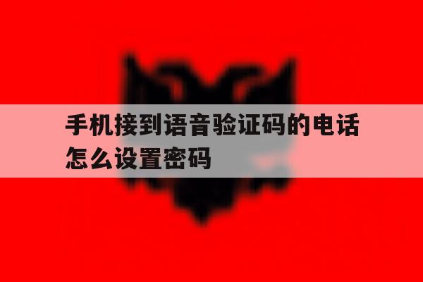 手机接到语音验证码的电话怎么设置密码 手机接到语音验证码的电话怎么设置密码