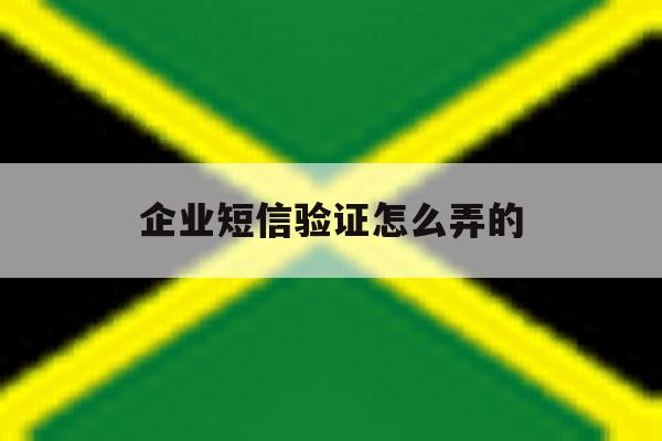 企业短信验证怎么弄的 企业短信验证怎么弄的