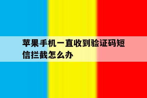 苹果手机一直收到验证码短信拦截怎么办 苹果手机一直收到验证码短信拦截怎么办